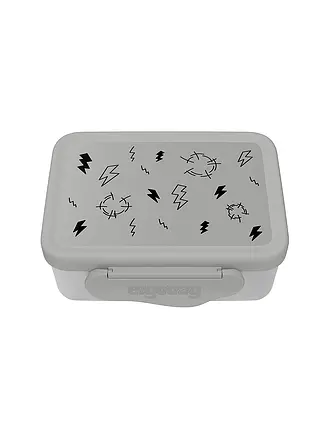 ERGOBAG | Edelstahl Brotdose Schmetterling | hellgrau